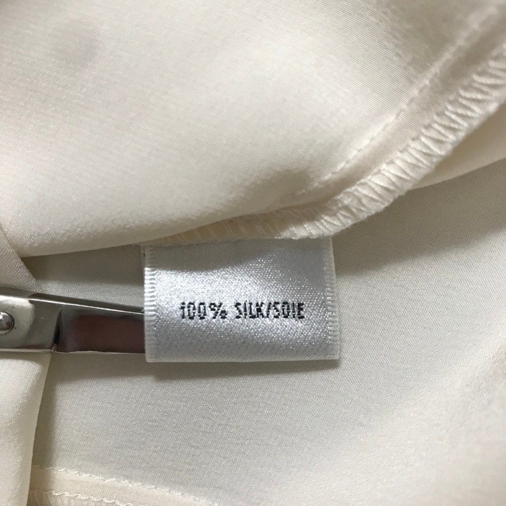 Lafayette 148 100% Silk Cream Blouse 14 - Picture 6 of 8